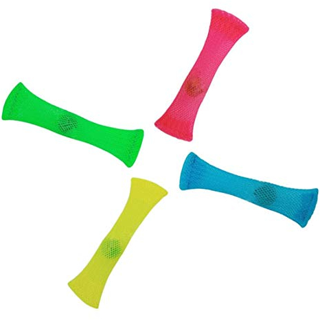 Relief Toy with Marbles Braided Mesh Easy Bend Kids Sensory Portable Eco Friendly Squeezed Fidgets Stress 4pcs