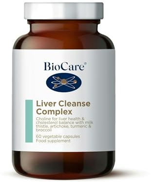 BioCare Liver Cleanse Complex - Choline, Milk Thistle, Artichoke & Turmeric - Digestion & Detoxification, Liver Health, Homocysteine and Lipid Metabolism - 60 Capsules