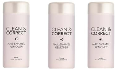 Pack of 3 Clean & Correct Nail Enamel Remover – Acetone free with Honeysuckle scent – 3 x 150ml by Avon