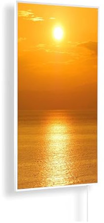 Könighaus Bild Infrarotheizung – Strahlende Wohlfühlmomente – TÜV SÜD - 5 Jahre Garantie - 600 Watt - Infrarot Wandheizung (Motiv: Sonnenaufgang)