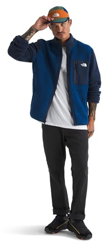 The North Face NF0A883R8Z4 M YUMIORI Full Zip Maglia Lunga Uomo Estate Blue/Summit Navy Taglia XL