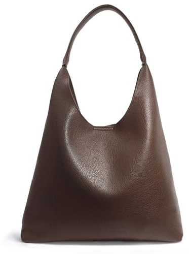 Hobo Bags for Women Soft Vegan Leather Shoulder Handbag Slouchy Tote Purses (Coffee)