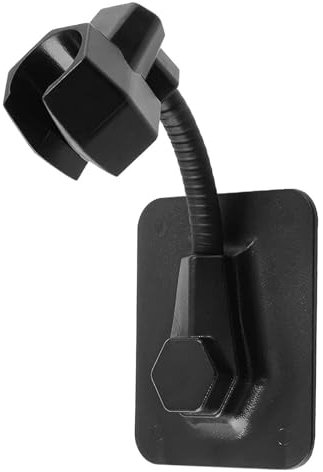 Staffa Supporto Doccia, Staffa Supporto Doccia Regolabile 360º, Supporto per Soffione Doccia No punch, Supporto per Doccia Senza Foratura, Supporto per Soffione, Accessori da Bagno, Nero