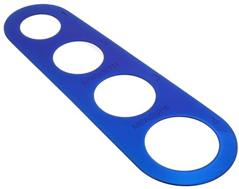 SHOWERORO Righello Per Pasta in Metallo Con 4 Fori Strumento Di Misurazione Da Cucina Per Il Controllo Delle Porzioni Di Spaghetti E Tagliatelle