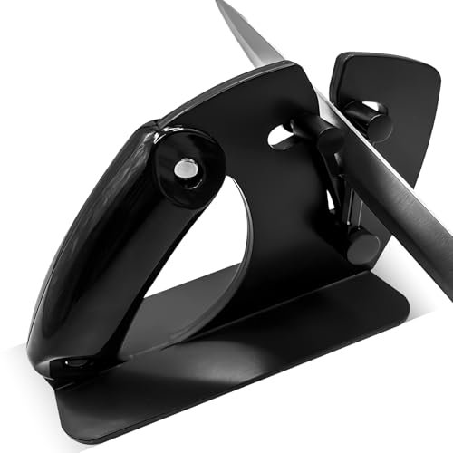 Messerschärfer Profi 15-45 Grad, Bewegliche V-Klinge für Küchenmesser Profi-Messerschärfer Messerschleifer Profi Knife Sharpener für Dick & Dünne Messer Grob- & Feinschliff