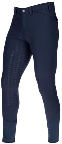 Covalliero Pantaloni da Equitazione Techno II, Abbigliamento da Equitazione, Blu Scuro, Taglia 46, Guarnizione, Poliammide, Uomo, Materiale Elasticizzato a 4 Vie