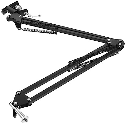 FONDOTIN Soporte de Webcam Ajustable con Abrazadera de Brazo de para Montaje Escritorio para Transmisiones y Estudio Diseño y Ajustable
