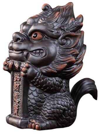 Desk Pets Purple Clay Pottery Tea Pet, Kirin Tea Pet Ornaments, Light Luxury Tea Table, Tea Table Ornaments, Tea Toys And Tea Sets Tea Pet(A)