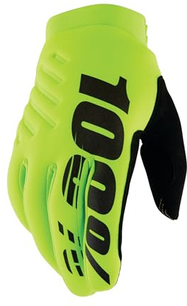 100% BRISKER Guanti Giovani Fluo Giallo/Nero - L