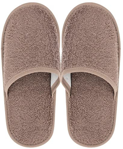 Linnea Chaussons de Bain Pure Marron Taupe Taille Large L du 41 au 43
