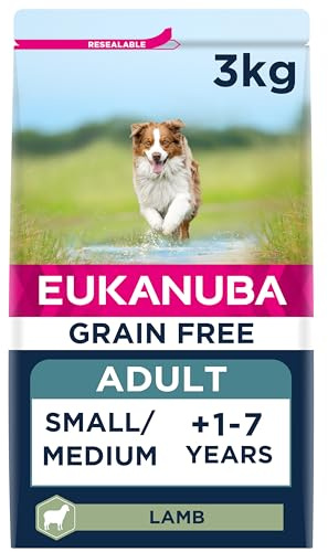 Eukanuba Grain Free Adult Small Medium Dry Dog Food Lamb 3kg