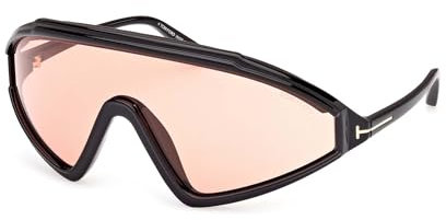 Tom Ford Herren 0001e Sonnenbrille, Glänzend Schwarz/Hellbraun