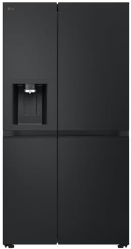 LG NatureFRESH 628 Litre Side By Side Freestanding Fridge Freezer - Essence Black Steel