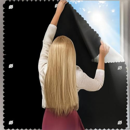 Qazanteiar Store pour Fenetre De Toit, Store Occultant sans Percage pour Fenetre De Toit compatibles avec Le Lucarnes UK04 - (B116xH78 cm), Rideau Occultant sans Percage pour Chambre, Grenier