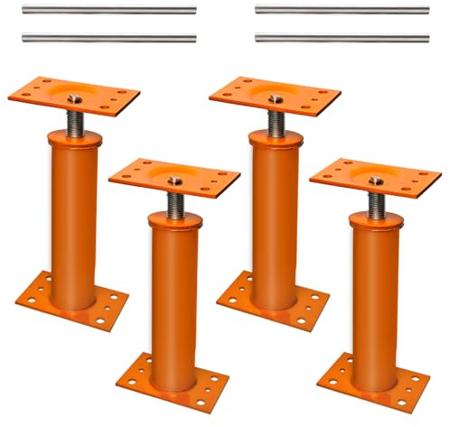 House Jacks for Leveling, 11-17 Adjustable House Jack Post Basement Floor Jack, Floor Joist Jack Steel Telescoping Jacks, Heavy Duty House Foundation Jacks for Leveling Crawlspace Permanent