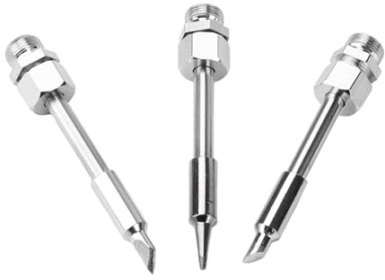 510 Soldering Iron Tips Pointed tip/Knife tip/Horseshoe tip Integrated Plug-in Soldering Tips Replacement Soldering Iron Tips Low-Temperature Soldering Tool for Repair Workstations,3-Pack