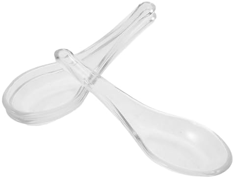 Alipis Set Di 3 Cucchiai A Nido D'Uccello Cucchiai Da Tavola Da Portata Per Buffet Da Dessert Trasparenti Da Pranzo Da Yogurt Da