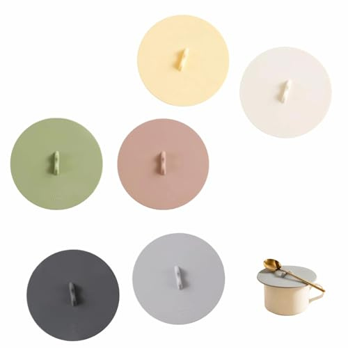 6 Piezas Tapas de Silicona Reutilizables Tapa para Tazas de 6 Colores Prueba de Polvo Fundas de Taza para Vasos para Bebidas Cerveza Tazas de Café 10 cm