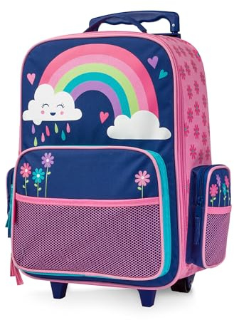 Stephen Joseph Kids Classic Rolling Luggage, Kids Luggage, Toddler Rolling Travel Carry On, Kids Suitcase with wheels,