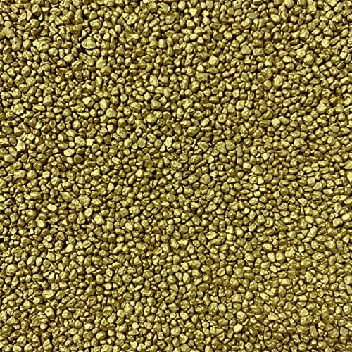 GRANULAT 2-3 mm (Kleine Dekosteine, grobkörniger Farbsand) 1 kg. Gold GELBGOLD -41