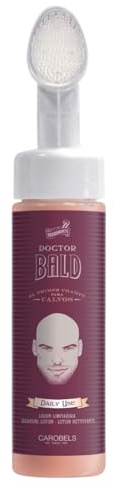 Loción Limpiadora Beardburys Doctor para Hombres Calvos, Hidratante para el Cuero 100% Vegano con Aloe Vera, Antipicazón, Control de Grasa, Sin Sulfatos ni Parabenos, 200 ml