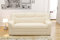 DOMO. collection Sofa Berlin, Leder, klassisches 3er Sofa, Polstergarnitur mit weichem Kunstleder und hochwertigem Federkern, 3 Sitzer 178 x 90 x 89 cm (BxTxH), beige (weiß)