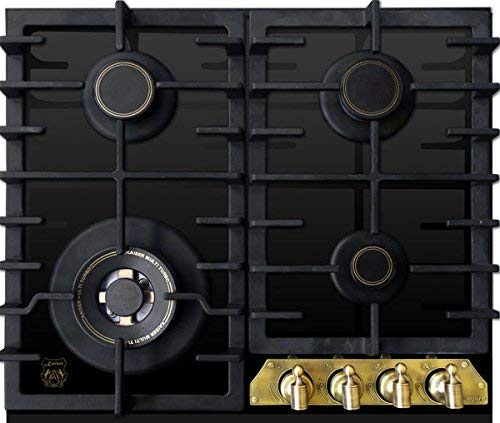 Kaiser Empire 6325 piano cottura da incasso a gas o propano, 60cm autosufficiente, smaltato nero, Dispositivo di sicurezza termoelettrica di gas Controll