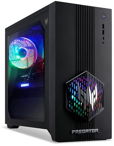 acer Predator PO3-665 Gaming Desktop PC - Intel Core i7-14700F, 16GB, 512GB SSD, NVIDIA GeForce RTX 5070, No Display, Windows 11, Black