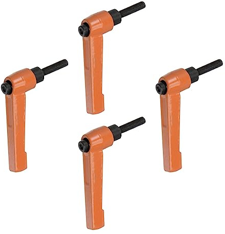 QUARKZMAN Ajustable Sujeción Palanca Manijas M5 x 25mm Naranja 4uds