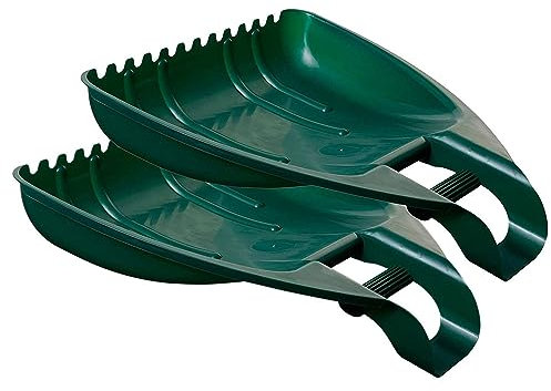 2x Leaf Grabbers Heavy Duty Hand Leaf Collector Set – Easy Leaf Pickup Hand Rakes for Garden & Lawn Grass Removal for Your Outdoor Garden