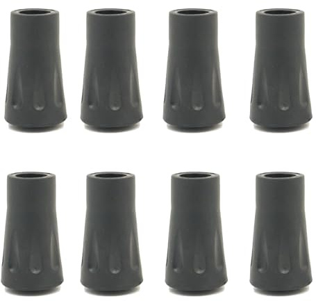 HSYTEK 8 stycken vandringspinnar gummibuffert, nordiska promenadstavar gummibuffertar promenadkäpp gummibuffert, gummibuffertar för vandringspinnar 10–12 mm