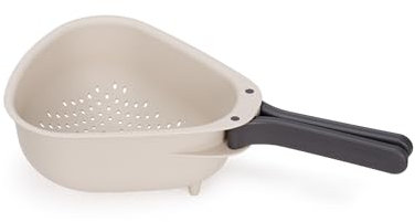 Joseph Joseph Droplet Passoire Compacte avec Poignées Pliantes, Gain de Place, Facilite l'Égouttage, pour Égoutter Légumes, Pâtes, Fruits, Stone