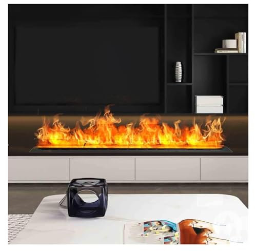 Chimenea de Vapor de Agua 3D, Chimenea de Vapor con Luces de Ambiente de 7 Colores, Control Táctil/remoto, Inserto Chimenea Eléctrica, Gran Decoración para El Hogar, La Oficina, El Hotel,100cm/39.3in