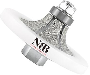NBB Diamond Profile Wheel Diamond Router Bit with larger cover guide Milling Drill chamfer Bit Grinding Wheel for Profiling Porcelain Tile Ceramic Granite Stone for Angle Grinder (Half-Bullnose B20)