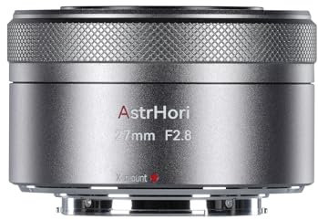 AstrHori Objectif d'appareil Photo AF 27 mm F2.8 à Mise au Point Automatique APS-C,Objectif Pancake Ultra-Compact,Objectif d'appareil Photo sans Miroir de Premier Ordre for Fuji X Monture(Gris)