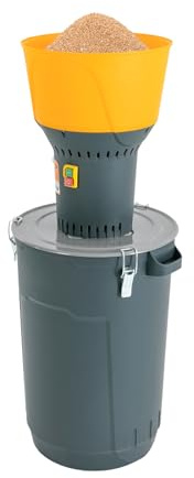 Macinino elettrico per cereali da 1300 W, 60 l, con 5 setacci, per macinazione di grano, avena, orzo, spezie e caffè, ecc