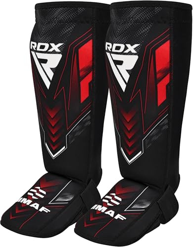 RDX Espinilleras aprobadas por IMMAF, espinilleras de neopreno de nivel de competición para sparring y agarre, MMA, kickboxing, artes marciales mixtas, protección profesional de espinillas