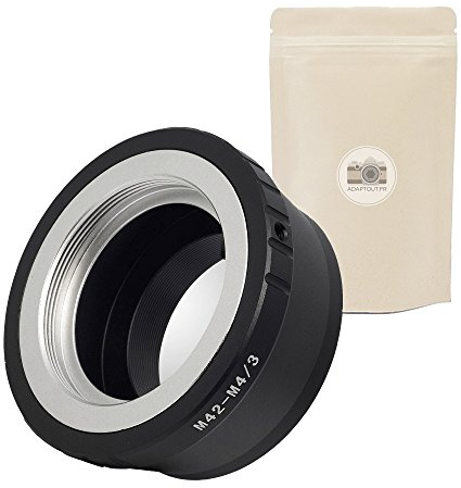 M42 M4/3 - Anello adattatore per obiettivo M42 verso corpo macchina M4/3 Micro 4:3-100% in metallo - Messa a fuoco infinito conservata - Adaptout marca francese