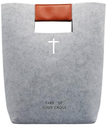 aolaso Bible Bag for Women Men, Felt Bible Tote, Bible Carrying Cover Case Church Bag Gift for Christmas