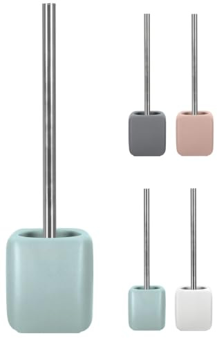 KW Luxury Ceramic/Porcelain/Stoneware Toilet Brush and Holder (Opal)