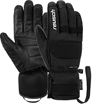 Reusch Andy R-TEX XT sehr warme, wasserdichte, Winddichte und atmungsaktive Unisex Winterhandschuhe Fingerhandschuhe Schneehandschuhe Skihandschuhe Herren Damen, schwarz, 10
