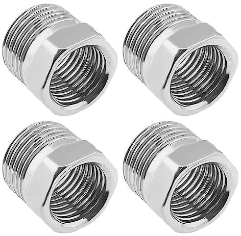 Be In Your Mind 4pcs 3/8 Mâle à 1/4 Femelle Connecteur Réducteur de Tuyau d'eau Raccords Réducteur de Filetage Accessoires pour Tuyaux Radiateurs Réservoirs d'eau Installations Sanitaires Fil BSP