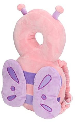 banapoy Baby-Kopfschutz-Rucksack, PP-Baumwoll-Füllung Kleinkind Fallschutz Kissen mit verstellbarem Gurt für Baby Walking Crawling, Niedliches Baby-Kopfschutzkissen, Reduziert den