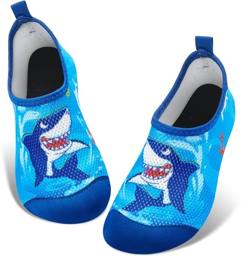 Kids Water Shoes Mermaid Girls Aqua Shoes for Beach & Pool Quick Dry Swim Shoes Lightweight Slip On Barefoot Shoes Non Slip Toddler Water Sandals