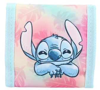 mybagstory - Portefeuille/Porte Monnaie pour Enfant Fille Stitch Rose | Pour Enfant, Ecole, Maternelle, Garderie, Vacances et 10 cm.