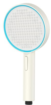 Billg Alcachofa de Ducha Led, Alcachofa Ducha Alcachofa de Ducha con 5 Modos(Lluvia, Spray, Mezcla),Grande Cabezal de Ducha de Mano Ahorro de Agua, G 1/2 Interfaz, Diámetro 130mm
