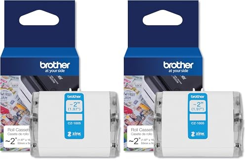 Brother CZ-1005 | Ruban d'étiquettes original| 50 mm de large (Lot de 2)