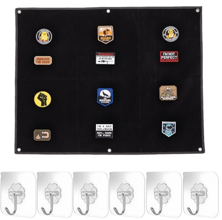KLVGTIFS Pannello da Parete Tattico Militare,60 X 45 Cm pannello raccolta patch militari tattici, pieghevole military da parete tattico militare con 6 occhielli per Adesii Badge Francobolli e Toppe