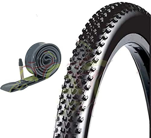 Pneu 1 + 1 chambre à air pour VTT Vélo Vélo Noir 27.5 x 2.10 (52 – 584)