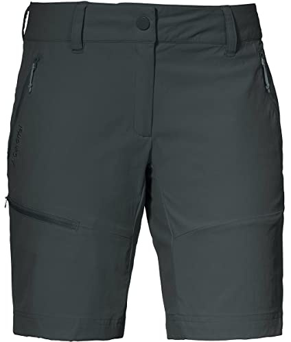 Schöffel Damen Shorts Toblach2, leichte und kühlende kurze Wanderhose mit elastischem Stoff, vielseitige Outdoor Hose mit optimaler Passform und praktischen Taschen, asphalt, 38